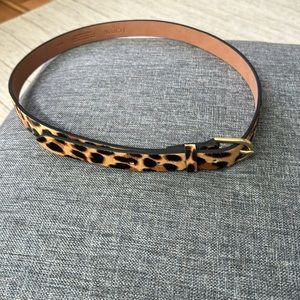JCrew calf hair leopard belt